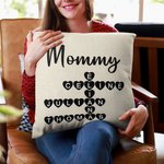 Personalized Grandkids Make Life More Grand Crossword Puzzle Soft Throw Pillow Cover with Names Mother's Day Father's Day Gift for Mom Grandparents