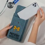 Personalized Bow Stethoscope Leather Crossbody Bag Wallet with Name and Card Slots Birthday Appreciation Gift for Doctors Nurses Medical Staff