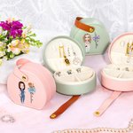 Boîte à bijoux en cuir personnalisée avec nom pour stéthoscope, fleur de naissance et personnage de dessin animé Cadeau de fin d'études pour étudiants en médecine et personnel médical