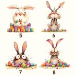 Personalisierte schrulligen Osterhase Keksdose Aufbewahrungsbox mit Namen Geburtstag Ostern Party Geschenk für Kinder