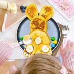 Personlig Happy Easter Cute Bunny Floral Initial Namn Barngaffel Sked Kniv 3 delar bestickset med fodral Påskfödelsedagspresent för pojkar flickor