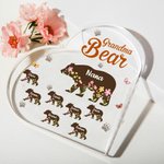 Placa acrílica en forma de corazón con 1-12 nombres de niño y título Decoración para el hogar Día de la Madre Regalo de cumpleaños para mamá Abuela 5