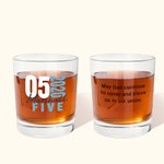 Cumpleaños Personalizado Timeless 10oz Old Fashioned Rocks Whiskey Glass con Nombre Año Edad Barware Regalo de cumpleaños para los amantes del licor