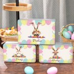 Personalisierte schrulligen Osterhase Keksdose Aufbewahrungsbox mit Namen Geburtstag Ostern Party Geschenk für Kinder