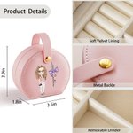 Boîte à bijoux en cuir personnalisée avec nom pour stéthoscope, fleur de naissance et personnage de dessin animé Cadeau de fin d'études pour étudiants en médecine et personnel médical