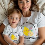 Personlig söt jordgubbe citron första mors dag babykläder med titel mors dag present till ny mamma nyfödd