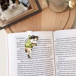 Marcapáginas magnético personalizado con nombre de gato Divertido regalo de cumpleaños para ratón de biblioteca amante de los libros