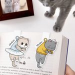 Marcapáginas magnético personalizado con nombre de gato Divertido regalo de cumpleaños para ratón de biblioteca amante de los libros