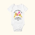 Personlig Vår första mors dag tillsammans 100% bomull Baby Onesie med namn Söt Giraff Elefant Björn Koala Present till nyfödd