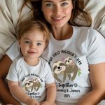 Personlig Vår första mors dag tillsammans 100% bomull Baby Onesie med namn Söt Giraff Elefant Björn Koala Present till nyfödd