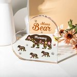 Placa acrílica en forma de corazón con 1-12 nombres de niño y título Decoración para el hogar Día de la Madre Regalo de cumpleaños para mamá Abuela 2