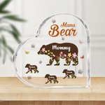 Placa acrílica en forma de corazón con 1-12 nombres de niño y título Decoración para el hogar Día de la Madre Regalo de cumpleaños para mamá Abuela 1
