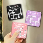 Personalisierte Herz Kreuzworträtsel Scrabble Puzzle Acryl Kühlschrankmagnet mit 2-20 Namen Muttertag Geburtstag Geschenk für Mama Oma