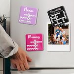 Personalisierte Herz Kreuzworträtsel Scrabble Puzzle Acryl Kühlschrankmagnet mit 2-20 Namen Muttertag Geburtstag Geschenk für Mama Oma