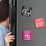 Personalisierte Herz Kreuzworträtsel Scrabble Puzzle Acryl Kühlschrankmagnet mit 2-20 Namen Muttertag Geburtstag Geschenk für Mama Oma