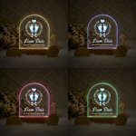Personalisierte niedlichen Fußabdruck Design Acryl LED-Nachtlicht mit hölzernen Basis Name und Text Baby Dusche Zimmer Dekoration Geburtstagsgeschenk für Baby neue Mama
