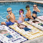 Serviette de Plage Microfibre Personnalisée avec Nom Séchage Rapide Motif Nuage de Mots Dessin Animé Cadeau d'Anniversaire pour Garçons Filles