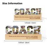 Personalized Coach Design 10 Photos Collage LED Night Light with Engraved Text and Wooden Base Birthday Retirement Team Appreciation Gift for Coach