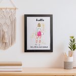 Gepersonaliseerd volleybalspeler Poster Schilderij met naam en nummer Home Decor Verjaardagscadeau voor meisjes