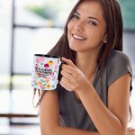 Taza de Cerámica Personalizada Floral Eras Era Raro Yo Estaba Allí 11 oz 15 oz con la Ciudad y la Fecha Aniversario Recuerdo Regalo para Aficionados Amantes de la Música