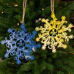 Personalized Multi-color Acrylic Snowflake 1-12 Names Ornament 2025 Christmas Tree Decor Party Favor Gift for Friends Family
