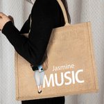 Sac en toile de jute personnalisé avec nom et sujet Anniversaire Retour à l'école Cadeau pour la journée de l'enseignant
