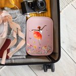 Personalisierte Geburt Blume Schmetterling Ballett Mädchen Schmuckkästchen mit Namen mit wechselnden Farbe LED Make-up-Spiegel Jahrestag Geburtstag Geschenk für Mädchen Frauen
