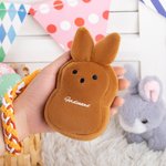 Personalised Macaron Colour Cute Bunny Plush Coin Handbag Wallet with Name Easter Basket Stuffers Birthday Gift for Kids