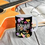Taza de Cerámica Personalizada Floral Eras Era Raro Yo Estaba Allí 11 oz 15 oz con la Ciudad y la Fecha Aniversario Recuerdo Regalo para Aficionados Amantes de la Música