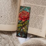 Gepersonaliseerde gebrandschilderd glas stijl geboorte bloem helder acryl bladwijzer met naam lezen briefpapier benodigdheden verjaardagscadeau voor boek minnaars