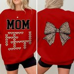 Personalized Funny Leopard Bow Crossword Puzzle T-shirt Sweatshirt with Name Mother's Day Birthday Gift for Mom Grandma