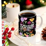Taza de Cerámica Personalizada Floral Eras Era Raro Yo Estaba Allí 11 oz 15 oz con la Ciudad y la Fecha Aniversario Recuerdo Regalo para Aficionados Amantes de la Música