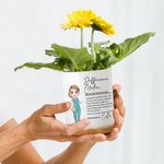 Personnalisé Difference Maker Pot en céramique avec drainage et base en bambou Cadeau d'appréciation pour infirmière, médecin et personnel médical