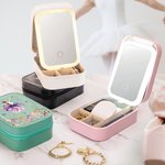 Personalisierte Geburt Blume Schmetterling Ballett Mädchen Schmuckkästchen mit Namen mit wechselnden Farbe LED Make-up-Spiegel Jahrestag Geburtstag Geschenk für Mädchen Frauen