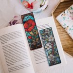 Gepersonaliseerde gebrandschilderd glas stijl geboorte bloem helder acryl bladwijzer met naam lezen briefpapier benodigdheden verjaardagscadeau voor boek minnaars