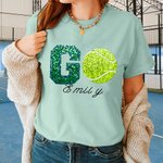 Personalizada de lentejuelas de imitación Ir de béisbol de fútbol Unisex Crewneck camiseta Sudadera con el nombre del día del partido del equipo de regalo para el entrenador amante de los deportes