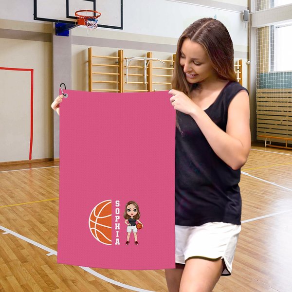 Serviette de sport gaufrée personnalisée en forme de personnage de dessin animé avec crochet Accessoire de sport super absorbant Cadeau d'anniversaire d'équipe pour joueur passionné de sport