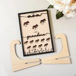 Personalized First Mom Now Grandma Bear Mom Wooden Plaque Frame Sign with Kid's Names and Stand Home Decor Mother's Day Christmas Gift for Grandma Mom