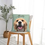Fodera per cuscino personalizzato con foto dell'animale preferito e nome cuscino da divano da camera regalo per amanti degli animali domestici
