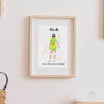 Gepersonaliseerd volleybalspeler Poster Schilderij met naam en nummer Home Decor Verjaardagscadeau voor meisjes