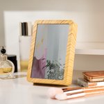 Personalized Music Player Design Mirror Photo Frame with Name and Changing Color LED Valentine's Day Anniversary Birthday Gift for Couples Family