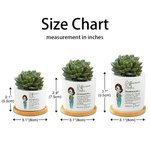Personnalisé Difference Maker Pot en céramique avec drainage et base en bambou Cadeau d'appréciation pour infirmière, médecin et personnel médical