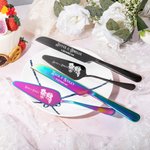 Set de 2 Couteaux à Gâteau Personnalisés avec Noms et Dates Gravés Cadeau Cérémonie de Mariage pour Couple