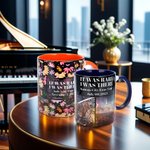 Taza de Cerámica Personalizada Floral Eras Era Raro Yo Estaba Allí 11 oz 15 oz con la Ciudad y la Fecha Aniversario Recuerdo Regalo para Aficionados Amantes de la Música