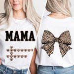 Personalized Funny Leopard Bow Crossword Puzzle T-shirt Sweatshirt with Name Mother's Day Birthday Gift for Mom Grandma