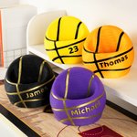 Personalisierter 3D Basketballform Handyhalter Tischtelefonständer mit Text Ladebuchse Schreibtisch Deko Geburtstag Urlaub Geschenk für Sportliebhaber