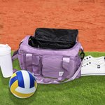 Sac de sport personnalisé avec nom et bandoulière pour les amateurs de volley-ball.