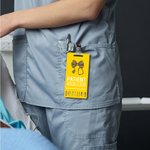 Personalised Patient Skilled Bow Stethoscope Hollow Name Badge Tag Medical Birthday Appreciation Gift for Doctor Nurse Medical Staff