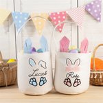 Personalisierte Osterhase Ohr große Kapazität Eimer Tasche mit Namen Ostereierjagd Geburtstag Urlaub Party Geschenke für Kinder