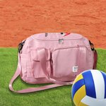 Sac de sport personnalisé avec nom et bandoulière pour les amateurs de volley-ball.
